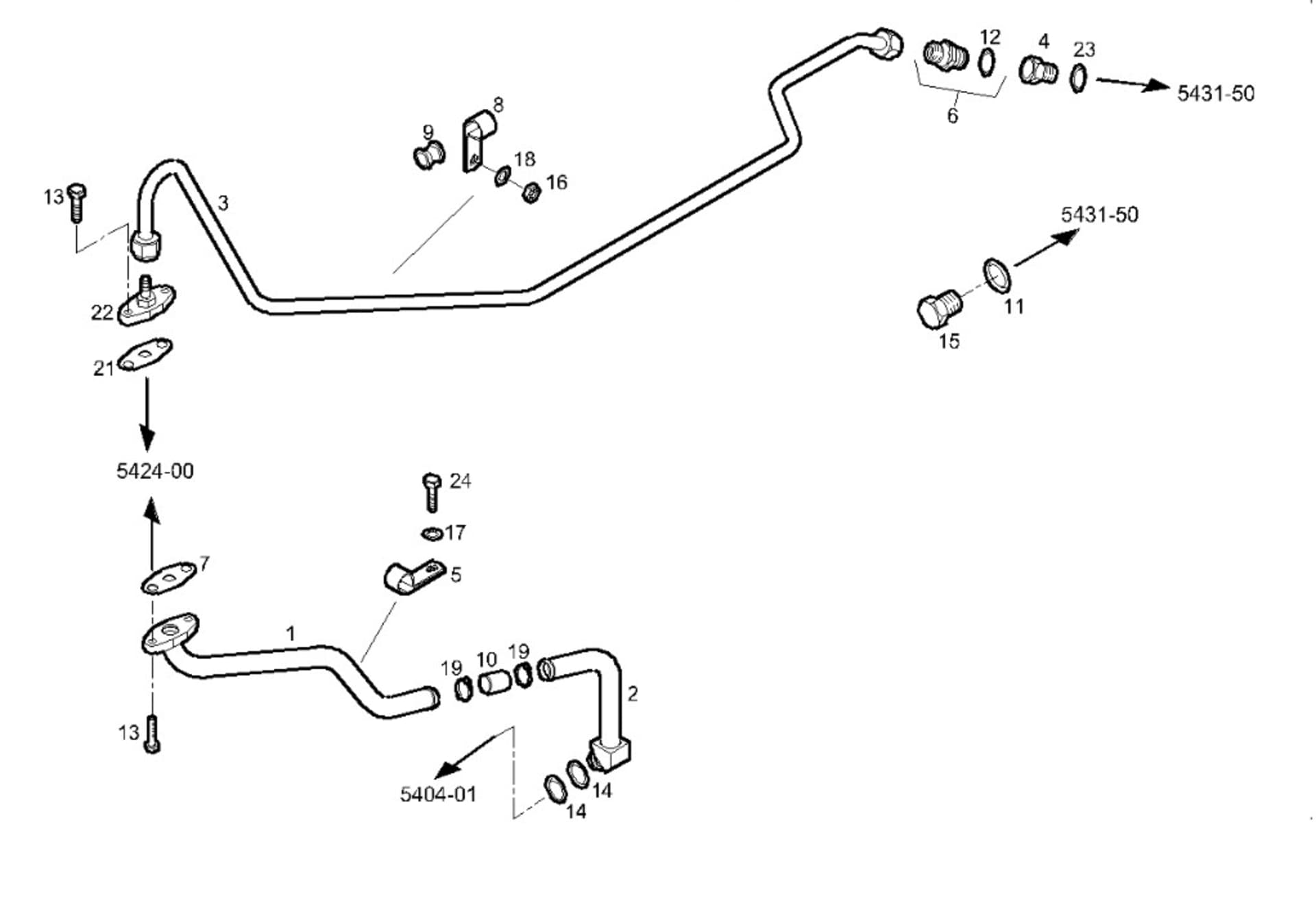 TURBOCHARGER OIL LINES