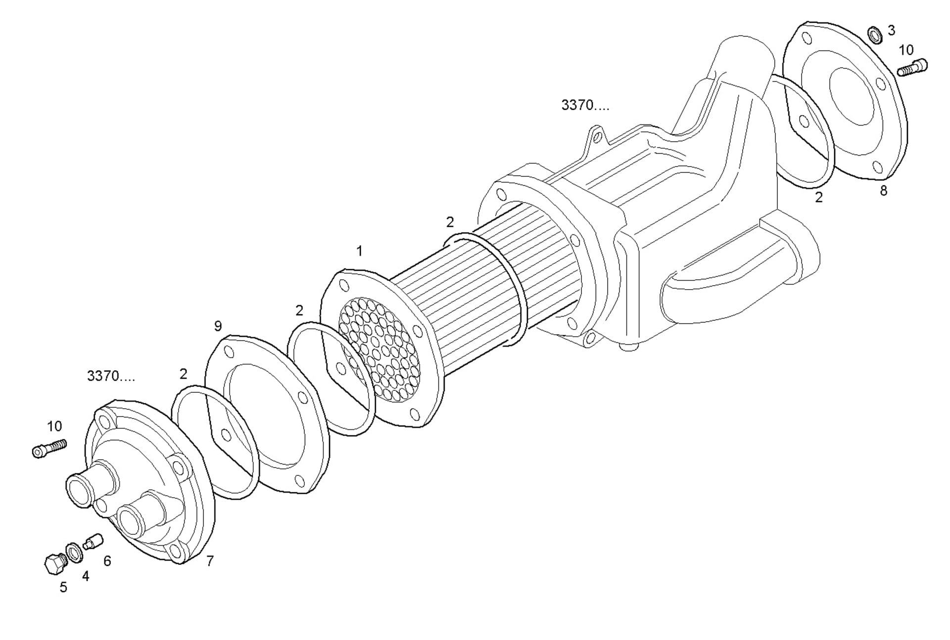 FRESH WATER - SEA WATER HEAT EXCHANGER (COMPONENTS)