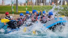 family rafting at Lee Valley White Water Centre