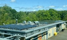 Image shows solar panels on Blaydon Roof Image shows solar panels on Blaydon Roof