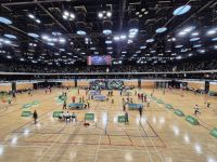 An arena set up for sporting competition
