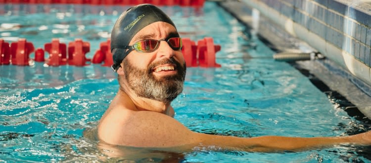 Man in the pool