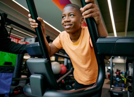boy on treadmill