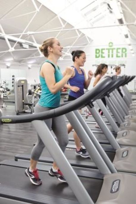 Women exercising in gym