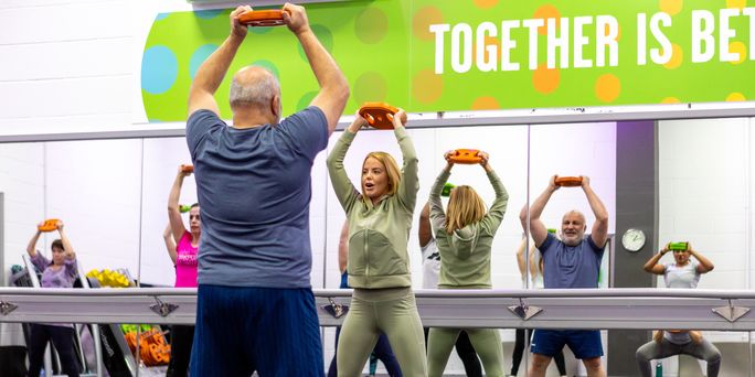 People in a strength and conditioning class in Barnet