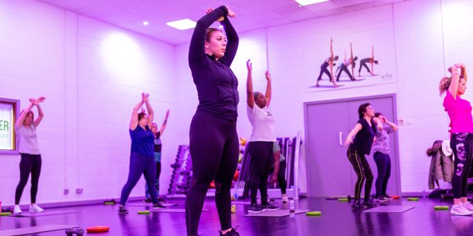People doing a Pilates Bascis class in Barnet