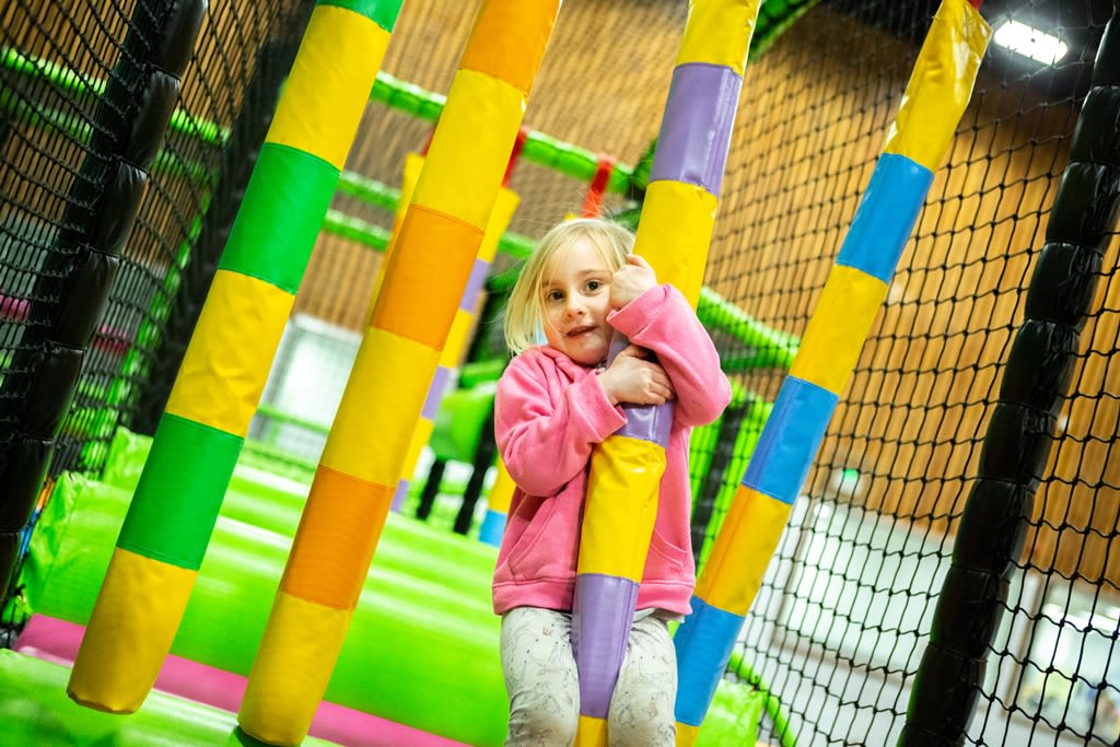 Children enjoying soft play at St Austell Leisure Centre