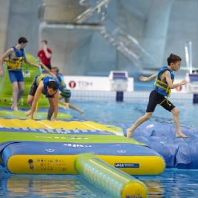 Children playing in water