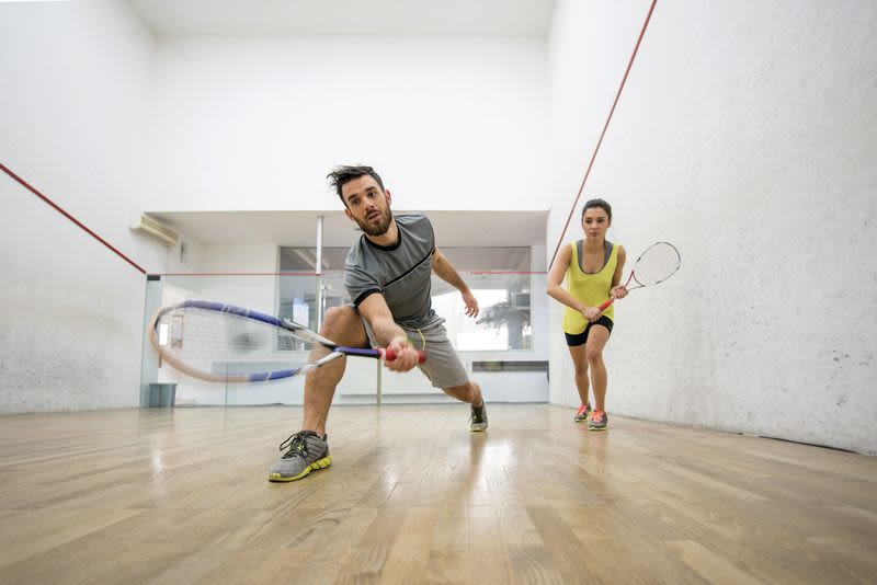 Adult squash players