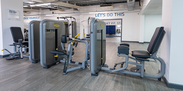 a view of the resistance area in the Whalley Range gym with exercise machines