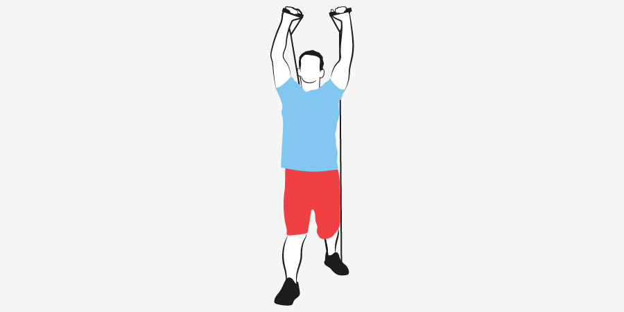Split stance overhead press