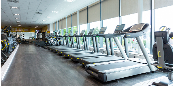 view of the main gym at Abraham Moss with exercise equipment