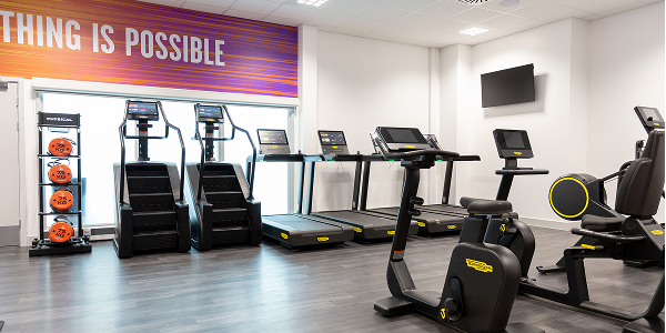 a view of the programme gym at Abraham Moss with exercise machines