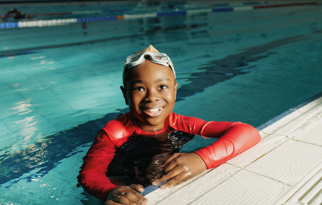 Boy in the pool