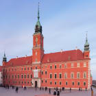 Straight View of the Red Royal Castle in Warsaw