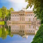Classical Palace Overlooking Lake in Lazienski Park in Warsaw