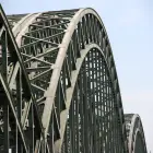 Metal Arcs of a Modern Bridge in Cologne
