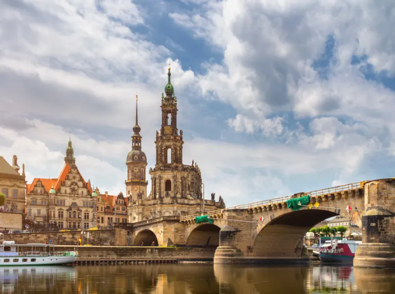 Bridge over the Elbe River in Dresden