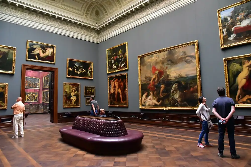 Room of Paintings in Zwinger Art Gallery in Dresden Germany