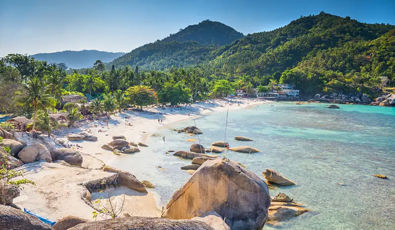 A Beautiful Beach Scene on Koh Samui island