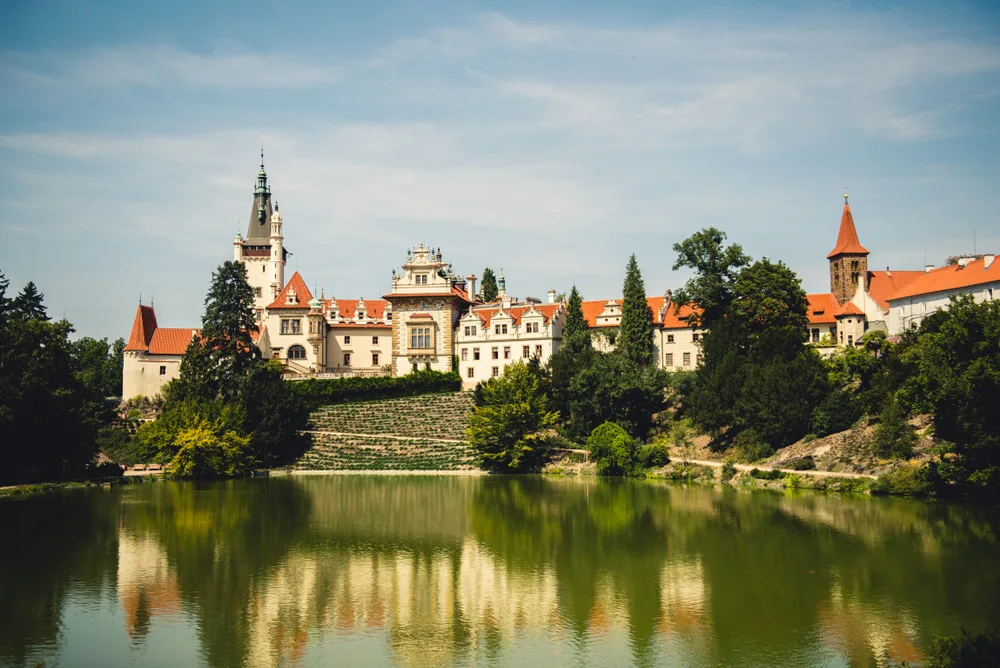 Landscaping and Lake Surrounding Pruhonice Castle in Pruhonice Park