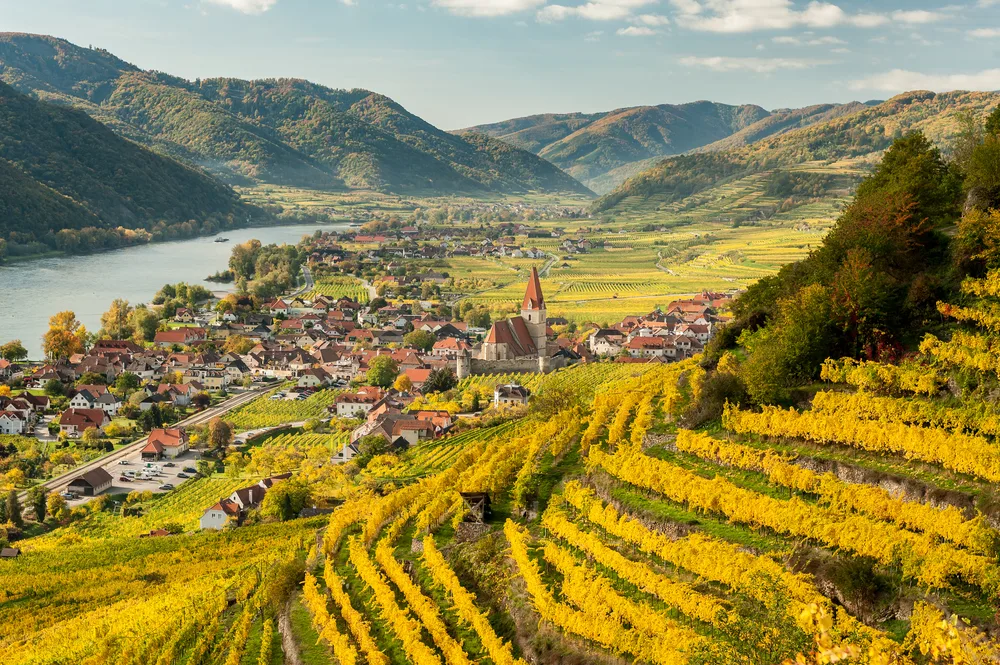 Overhead View of Frassy Wachau Valley 