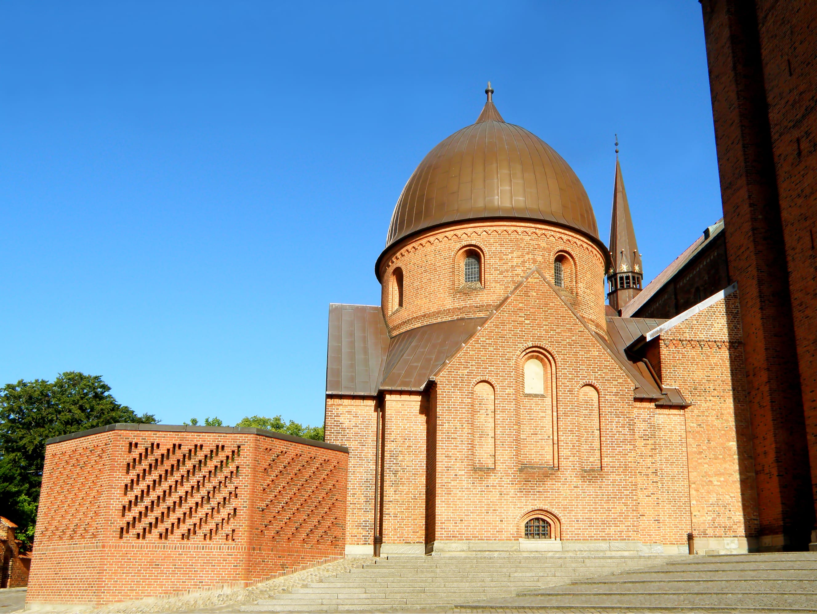 A Brick Building with a Dome in Roskilde