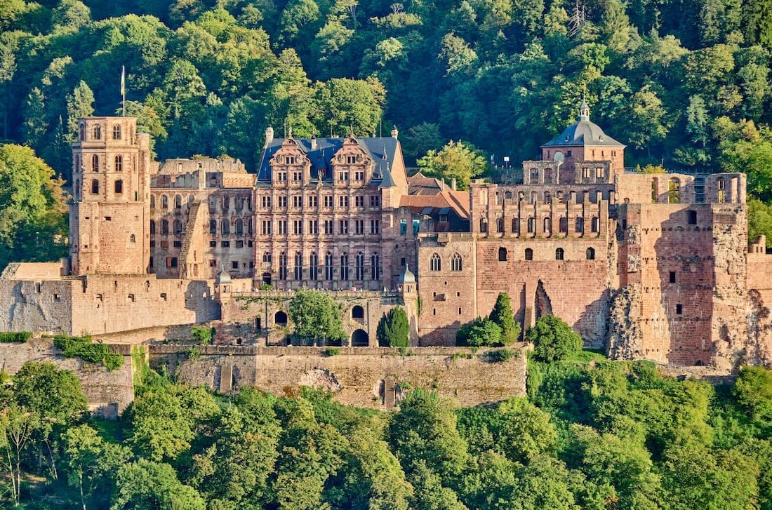 An Old Stone Castle in Heidelberg 