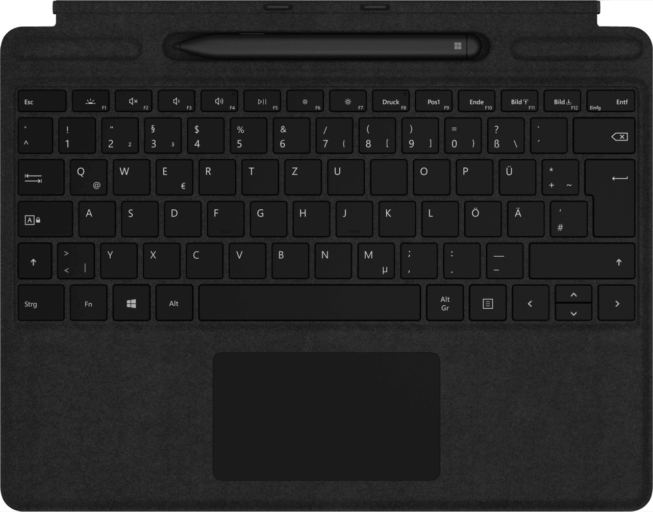 Schwarz Microsoft Surface Pro X Signature Keyboard + Slim Pen.1