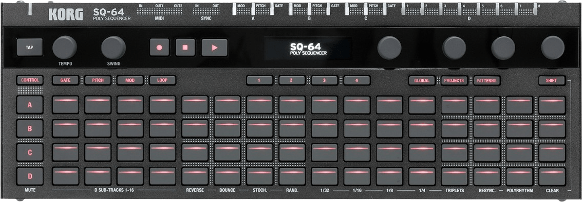 Black Korg SQ-64 Polyphonic Step Sequencer.1