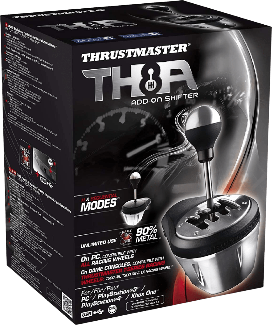 Black Thrustmaster TH8A Add-On Gear Shifter.4