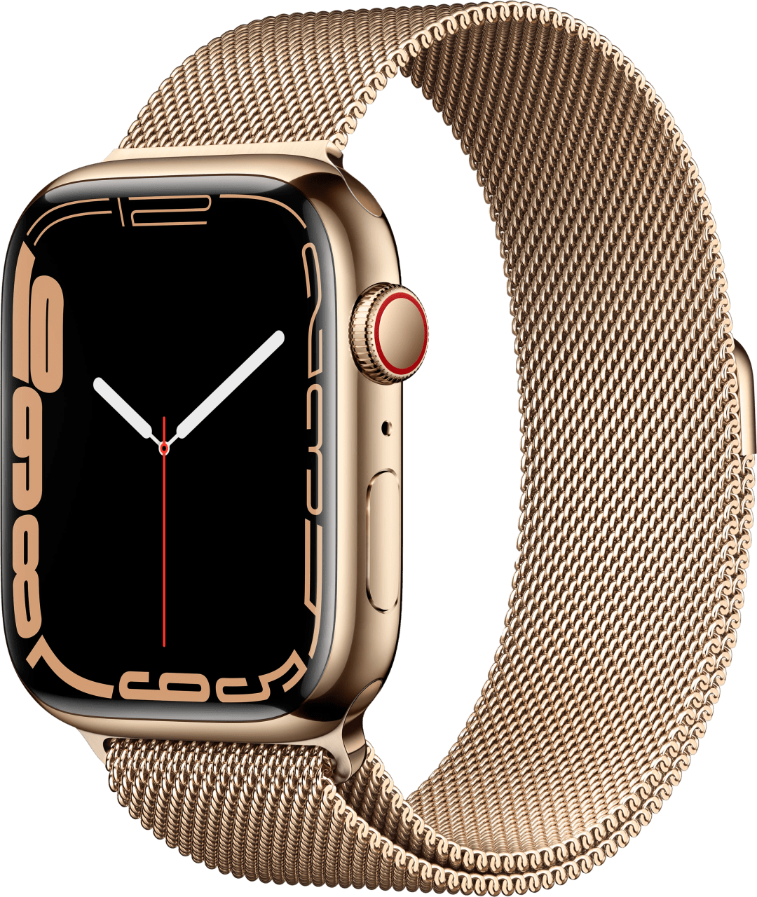 Gold Apple Watch Series 7 GPS + Cellular, 41mm, Stainless Steel Case and Milanese Loop.1