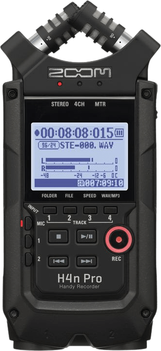 Schwarz Zoom H4N Pro Tragbarer MP3-/Wellenrekorder.1