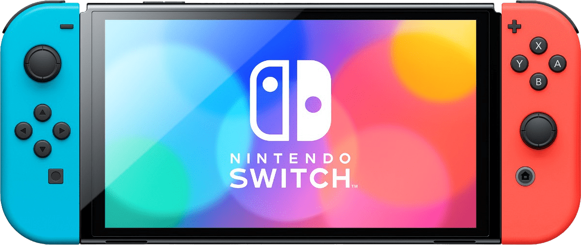 Rojo neón y azul neón Nintendo Switch (modelo OLED).2