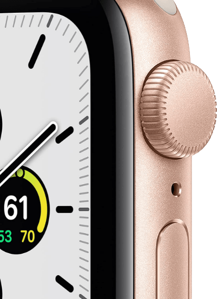 Starlight Apple Watch SE GPS, caja de aluminio en oro y correa deportiva, 44 mm.2