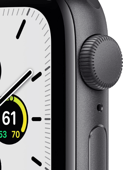 Midnight Apple Watch SE GPS + Cellular, Space Grey Aluminium behuizing en sport band, 44mm.2