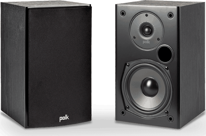 Black Polk T15 Bookshelf speakers (pair).2