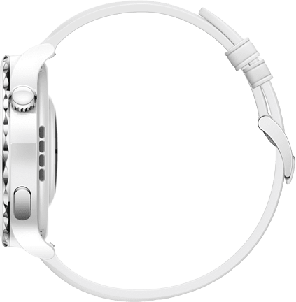 Weiß Huawei GT 3 Pro Smartwatch, Keramikgehäuse und Lederarmband, 43 mm.2