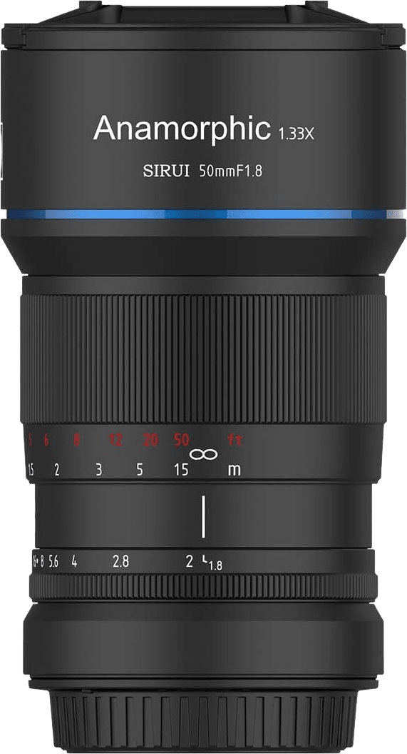 Schwarz Sirui 50mm f/1.8 1.33X Anamorphische Objektiv für Sony E-Mount.1