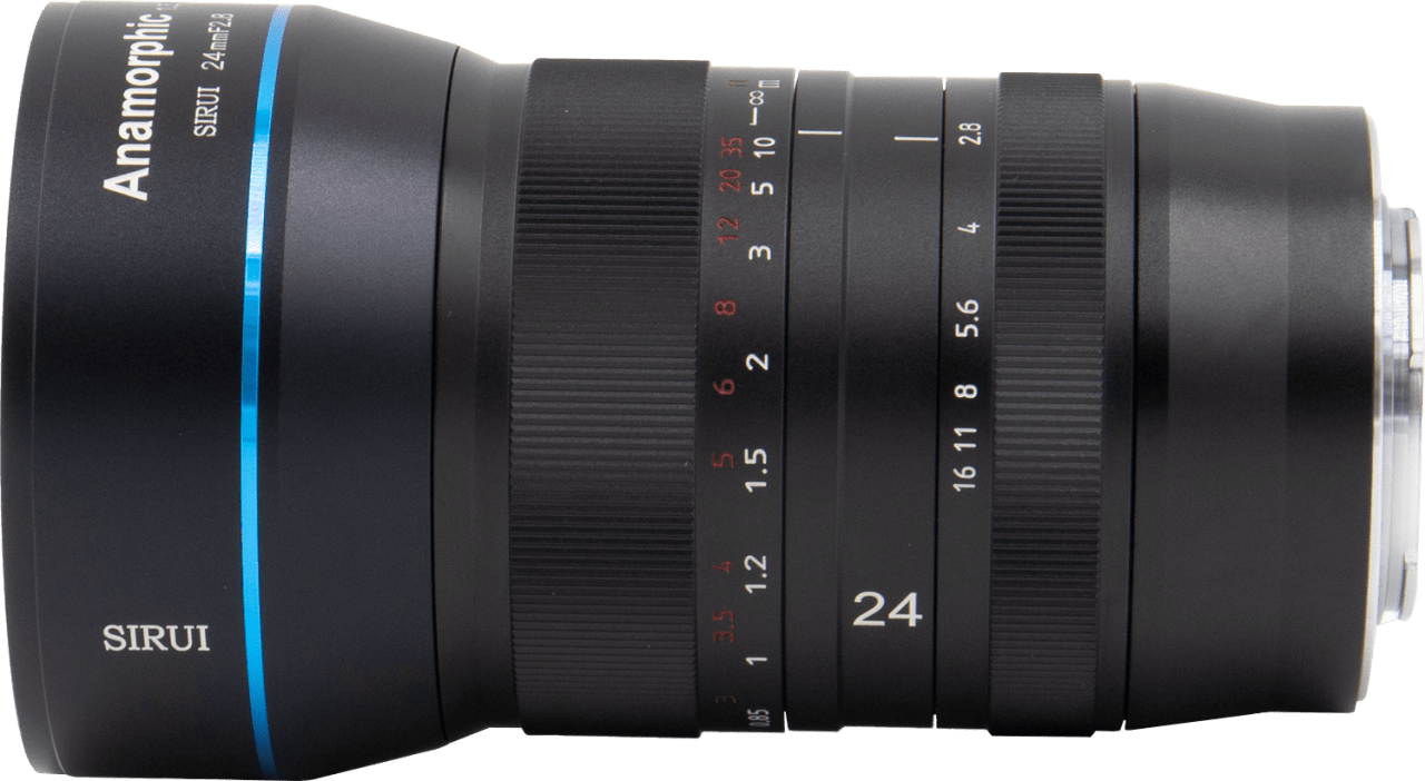 Schwarz Sirui 24mm f/2.8 1.33X Anamorphische Objektiv für Fujifilm X-mount.5