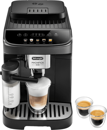 Máquina de café espresso súper automática Delonghi con un molinillo  ajustable, doble caldera, espumador de leche para preparar espresso,  capuchino