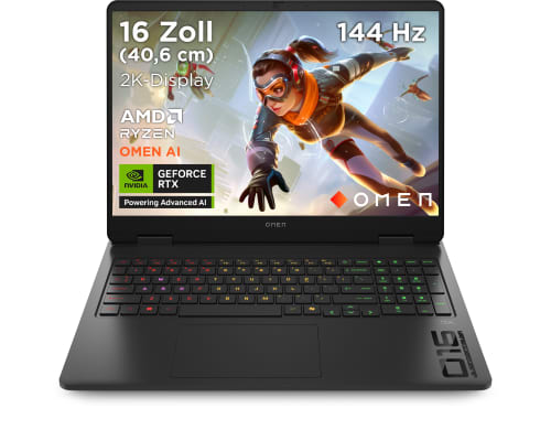 HP Omen 16 16-ap0091ng Gaming-Laptop - AMD Ryzen™ 9 8940HX - 16 GB - 1 TB SSD - NVIDIA® GeForce® RTX™ 5060 - Deutsch (QWERTZ)