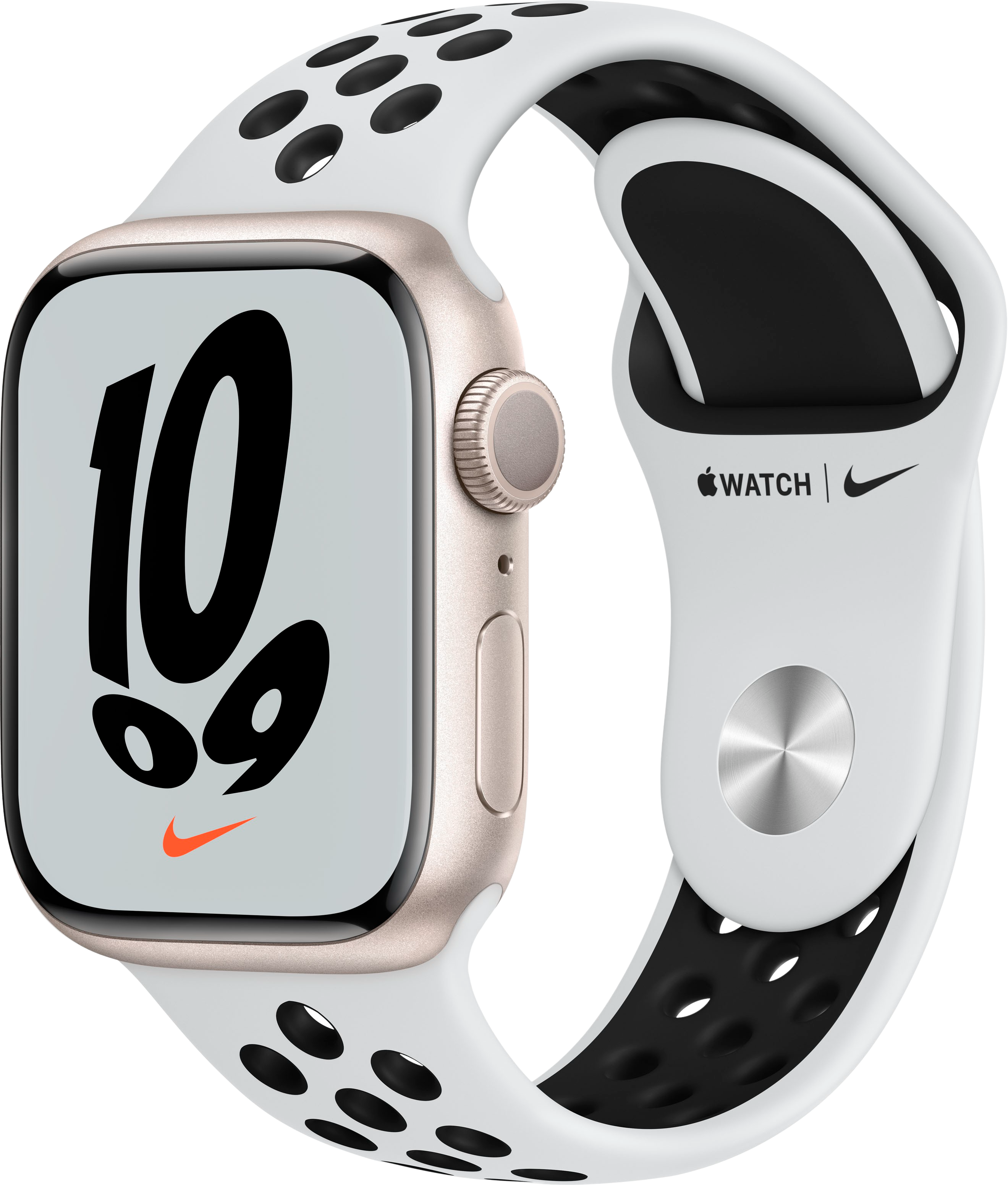 B.C. vangst Ontaarden Huur Apple Watch Nike Series 7 GPS, 41mm, Aluminium Case and Nike Sport  Band vanaf 24,90 € per maand