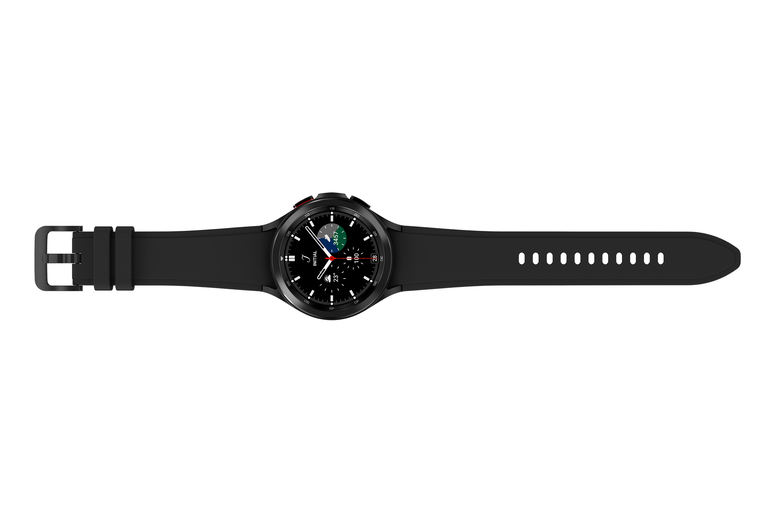 Black Samsung Galaxy Watch4 Classic, Stainless steel case & Sport band, 46mm.4