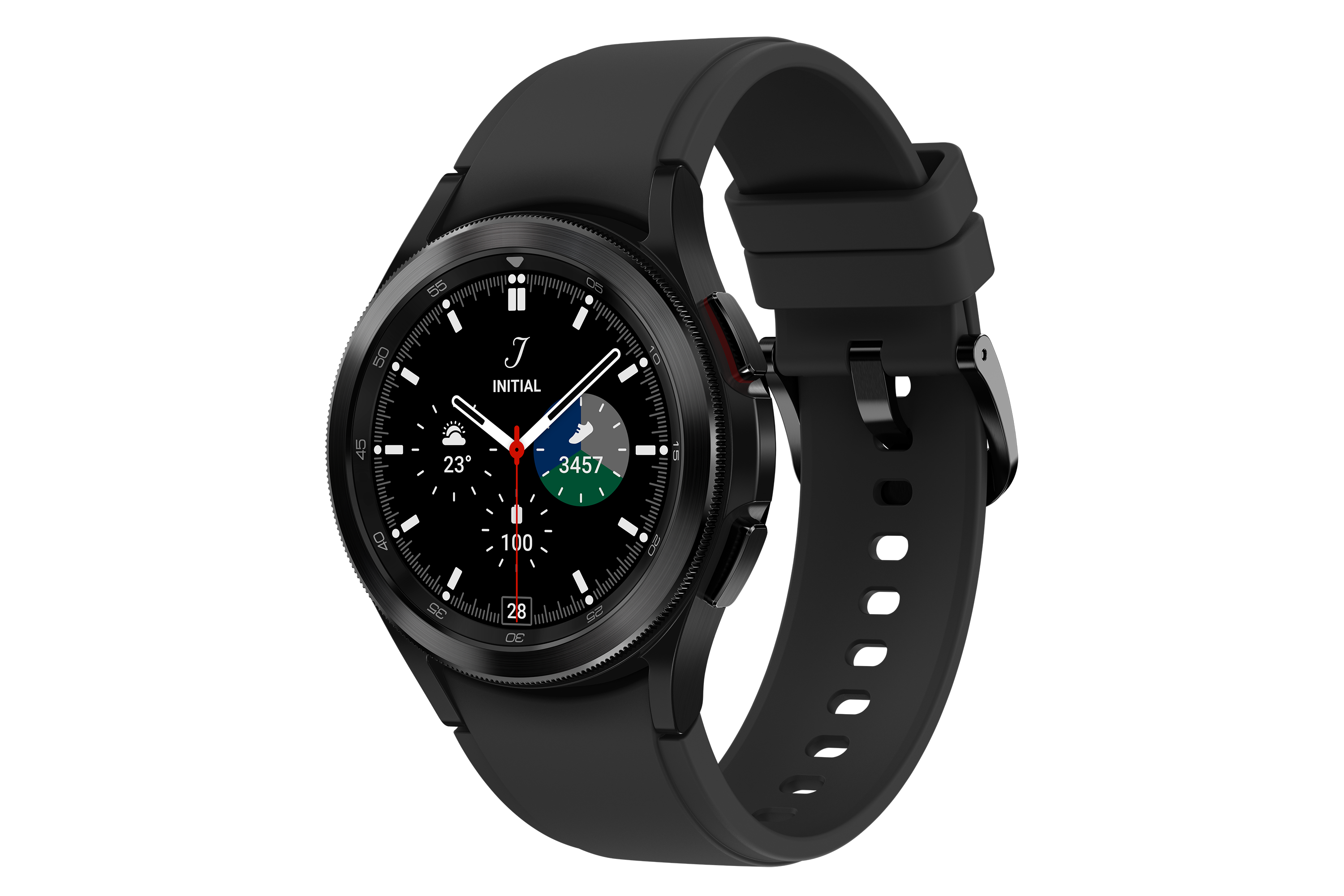Black Samsung Galaxy Watch4 Classic LTE, Stainless steel case & Sport band, 42mm.1