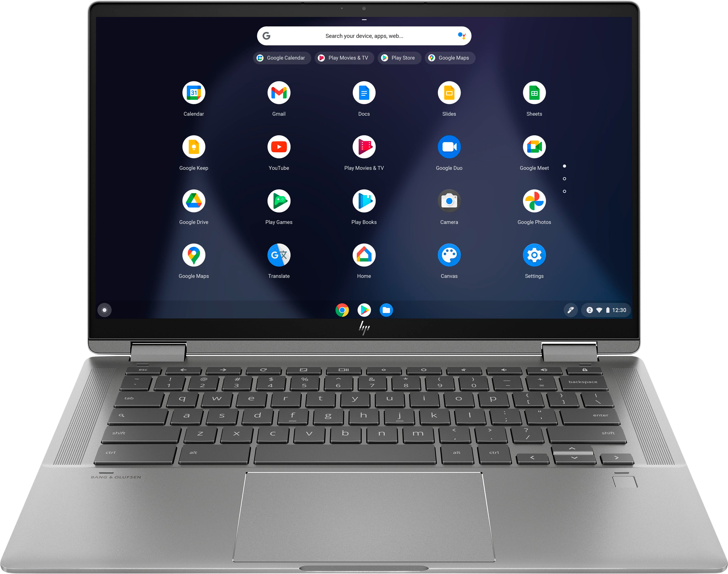 Silver HP Chromebook x360 - English (QWERTY) Laptop - Intel® Core™ i3-1115G4 - 8GB - 128GB SSD - Intel® UHD Graphics.1