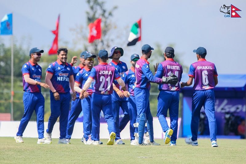 त्रिदेशीय टी–२० शृङ्खलामा नेपालकाे लगातार दाेस्राे जित, हङकङ ६ विकेटले पराजित