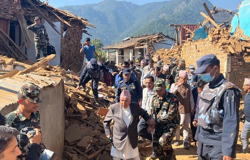 भूकम्प पीडितलाई राष्ट्रपतिकाे आश्वासन– ‘चिन्ता गर्नुपर्दैन, म सरकारसँग कुरा गर्छु’