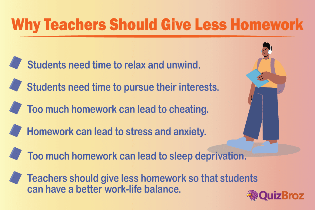 reasons why teachers should assign less homework