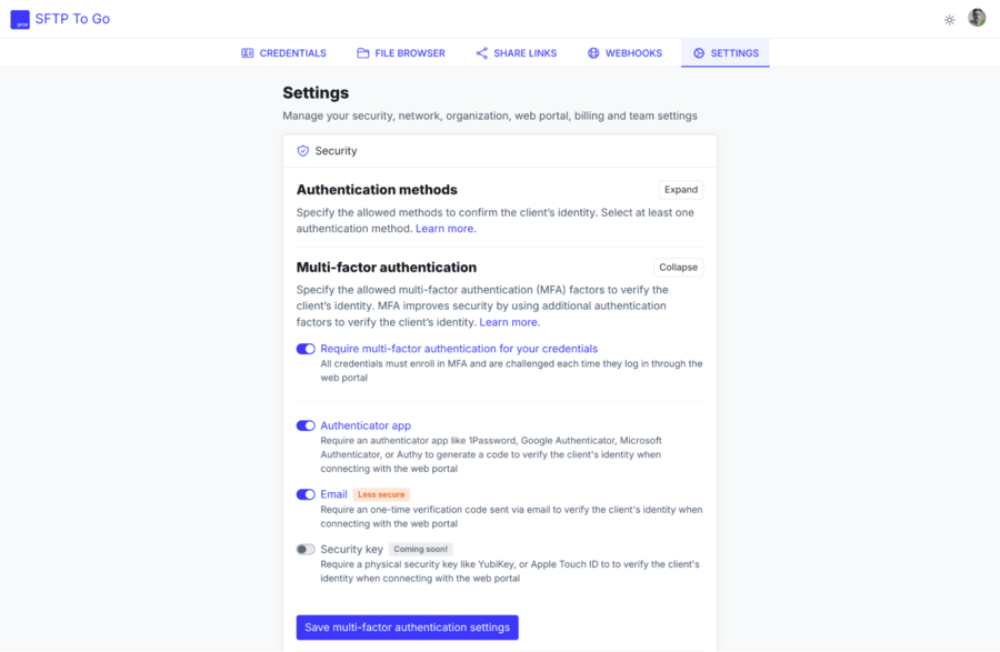 sftp to go and cerberus comparison